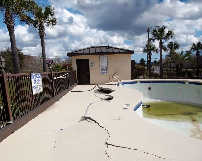 Pool Patio Crack Repair