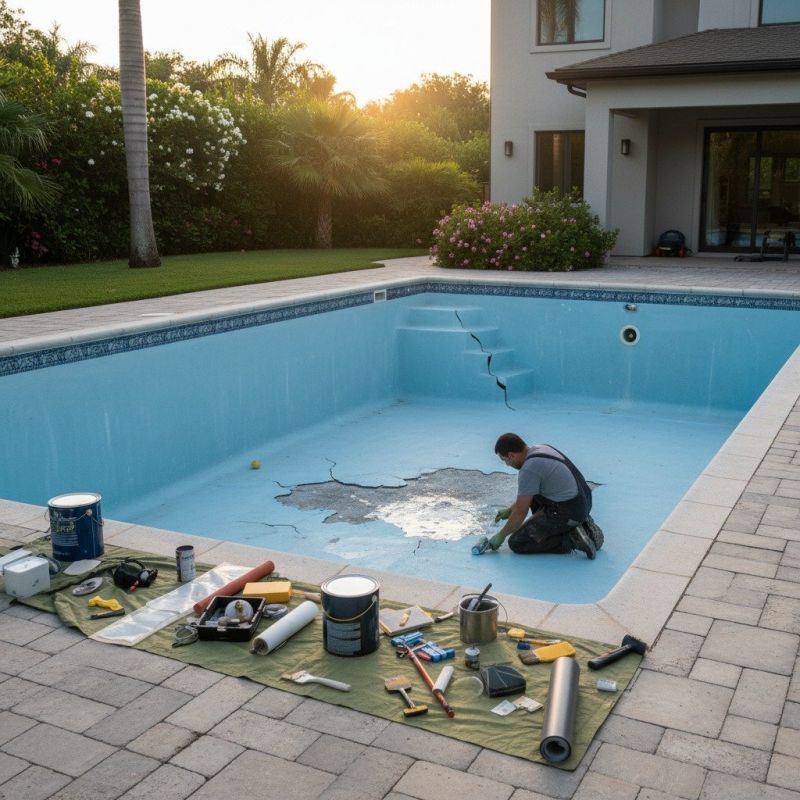 Pool Patio Crack Repair