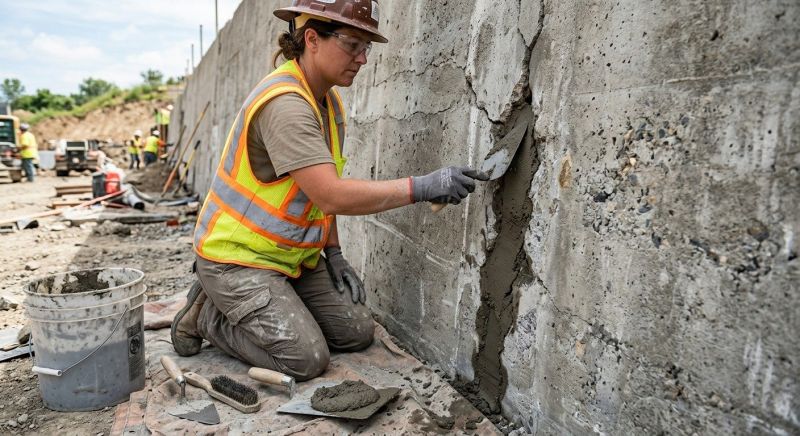 Concrete Retaining Wall Repair in Corpus Christi, TX