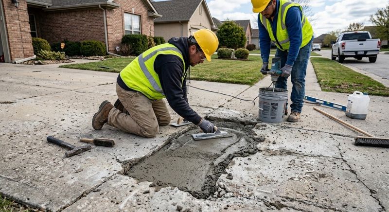 Cracked Slab Repair in West Des Moines, IA